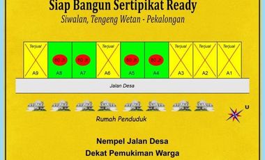 Tanah Kavling Siap Bangun, Pekalonngan: 80 Jt-an