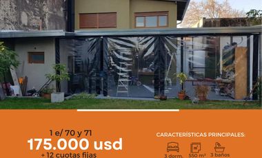 Casa en venta - 3 dormitorios 3 baños - 550mts2 - La Plata [FINANCIADA]