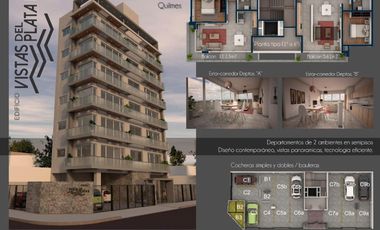 Enta al pozo 2 amb. Quilmes centro 40  al boleto con posesión y cuotas fijas