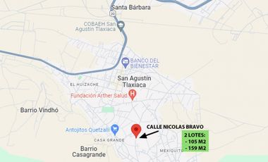 Terrenos en San Agustin Tlaxiaca, Hidalgo, barrio el mexiquito.