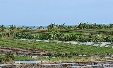 Land for sale views of rice fields, mountains and sea in the Bali tourism zone