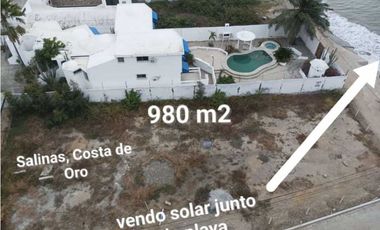 Vendo hermoso terreno al pie de la playa Salinas-La Milina
