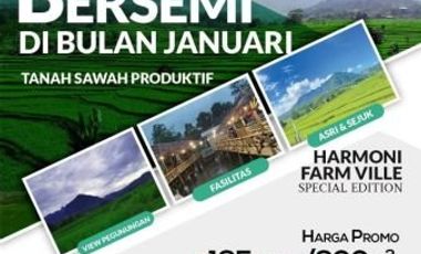 Tanah Kavling sawah 200m² Produktif di Bogor Timur