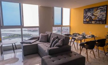 APARTAMENTO AMOBLADO  AV BALBOA VISTA AL MAR MODERNO NUEVO