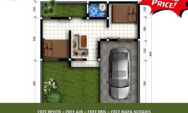 Rumah Dijual di Malang Tipe 25/72 Free Biaya Fasum Lengkap