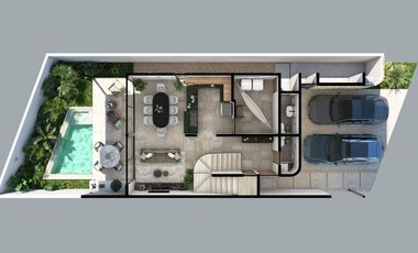 Casa en condominio en conkal con alberca y 3 recamaras