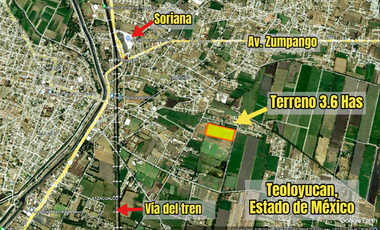 Vendo Terreno en Teoloyucan, Mex