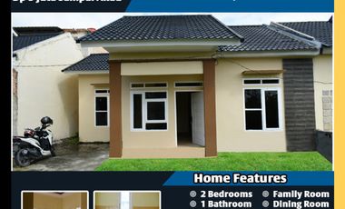 dijual rumah di jalan utama simpang tiga