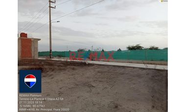 Se Vende Terreno 90 M2 Ideal Para Vivienda O Proyecto – La Planicie Ii Etapa, Piura