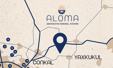 Macrolotes en venta Mérida Yucatán, Aloma Yaxkukul