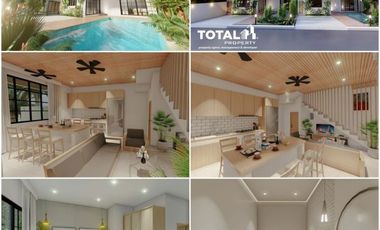 Dijual 3 Bedroom Villa Private Pool +Furnished Harga Nego 4 M-an di Canggu, Kuta Utara, Badung
