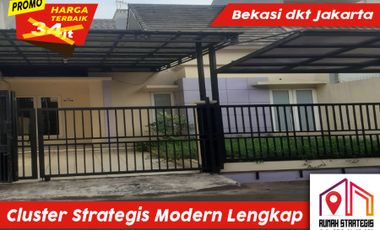 Sewa Cluster Kranji Lengkap Jl Lebar Strategis dkt Stasiun Tol ke Jakarta