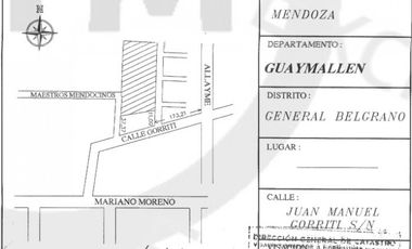 VENTA LOTE 540 M2 Guaymallen ideal para desarrollo inmobiliario, inmediaciones MItre y M Hoyos.