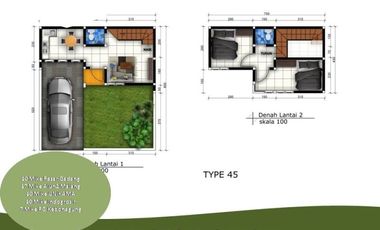 Rumah Dijual di Malang Tipe 45/77 Bebas Banjir Free Biaya