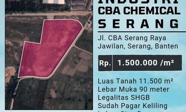 KAVLING INDUSTRI DAN PERGUDANGAN CBA SERANG