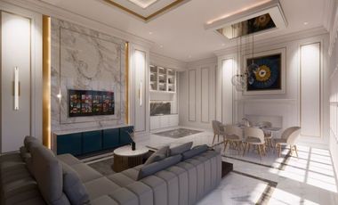 DI JUAL RUMAH TANAH 400 +INTERIOR DAN KOLAM RENANG DI JL CEMARA KIPAS KOMP PEMDA