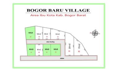 Kavling Perumahan Area Ibu Kota Kab. Bogor Barat Harga 50 Juta-an