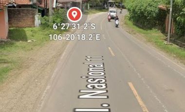 Tanah Murah 120 m Pinggir Jalan Raya Cipanas Sajira