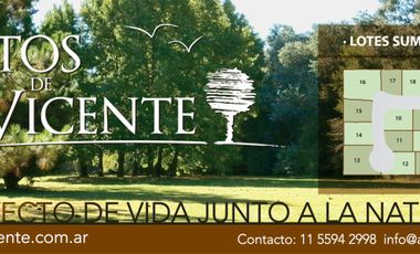 lote en san vicente exclusivo barrio cerrado - cerca canning - Altos de San Vicente