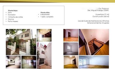 Casa en renta en Miguel Hidalgo, Polanco I Sección