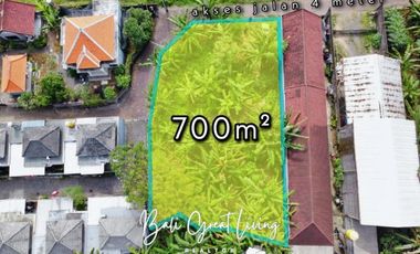 Tanah 700m2 siap bangun di Buduk dekat Canggu