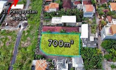 Tanah 700m2 siap bangun di Buduk dekat Canggu