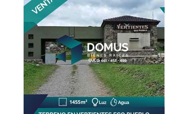 Venta de terreno en Vertientes Eco Pueblo - Vaqueros