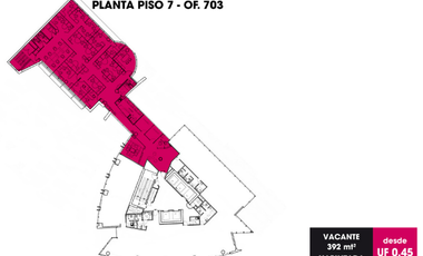 Oficina en Arriendo en Torre Paris/ Metro Los Leones