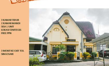 SISA 1 UNIT Rumah Cluster Strategis 3 m dr Exit Tol Singosari