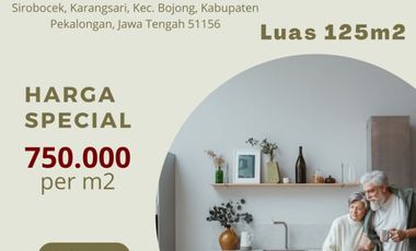 3 Menit Exit Tol Bojong: Tanah 800 Rb-an Pekalongan