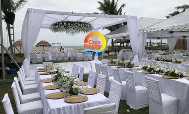 Las Valentinas, Alquiler de Local para Bodas al pie del mar en Playas Villamil