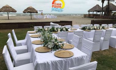 Las Valentinas, Alquiler de Local para Bodas al pie del mar en Playas Villamil