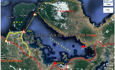 Tanah Cantik Tepi Pantai Pasir Putih Pulau Moyo View Sunsite