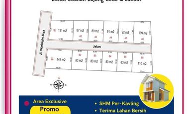 Kavling 5 Menit Stasiun Bojonggede