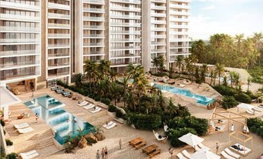 Apartamento frente al mar con alberca para adultos y niños, cava, sky lounge, gi