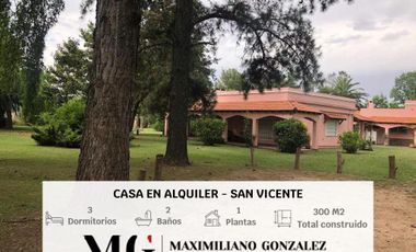 Casa en Alquiler  -  San Vicente, Canning