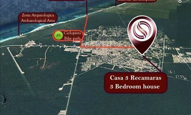 Casa con alberca en residencial privado en Tulum, en venta.