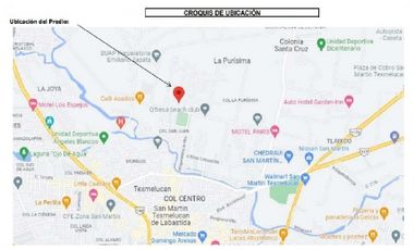 TERRENO EN SAN MARTIN TEXMELUCAN VENTA Y/ O RENTA. OFERTA