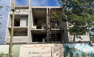 Depto 2 recamaras en Temozon Norte, Mérida, con terraza y piscina privada. PB