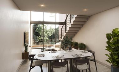 Depto 2 recamaras en Temozon Norte, Mérida, con terraza y piscina privada. PB