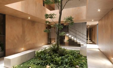 Depto 2 recamaras en Temozon Norte, Mérida, con terraza y piscina privada. PB