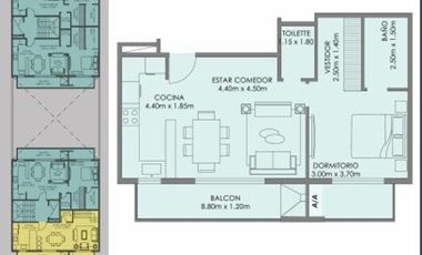 DEPARTAMENTO 2 AMBIENTES DE CATEGORIA A ESTRENAR EN VENTA. 3 DE FEBRERO 800 SAN FERNANDO