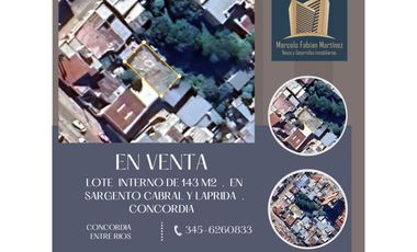 Lote interno  Sargento Cabral y Laprida