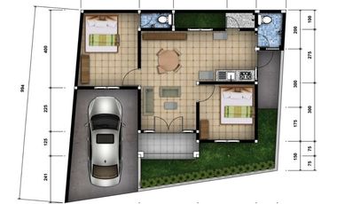 Rumah Proses Bangun Type 60/100 di Selatan Pasar Cebongan