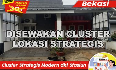 Disewa Cluster Strategis dkt Stasiun Kranji Tol Bekasi dkt Jakarta