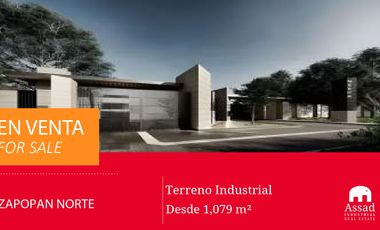 Terreno en Venta de 1,079 m²