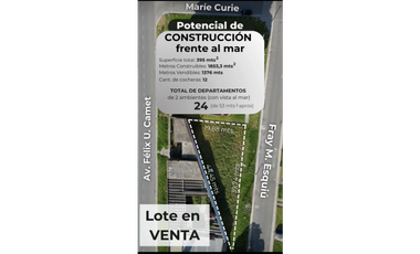 Lote en venta a una cuadra del mar