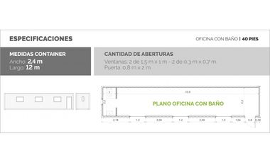 Oficina Prefabricada y transportable de 30 m²