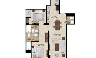 Apartamento en Santa María