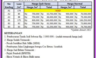 Tanah Bandung Majalaya 15 Menit ke ALun Alun SHM 750rb-an/m
